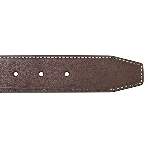 Image of Nautica Men's Casual Leather Belt | Everyday | Classic | Pants | Jeans | Khakis | Chinos | Metal Buckle