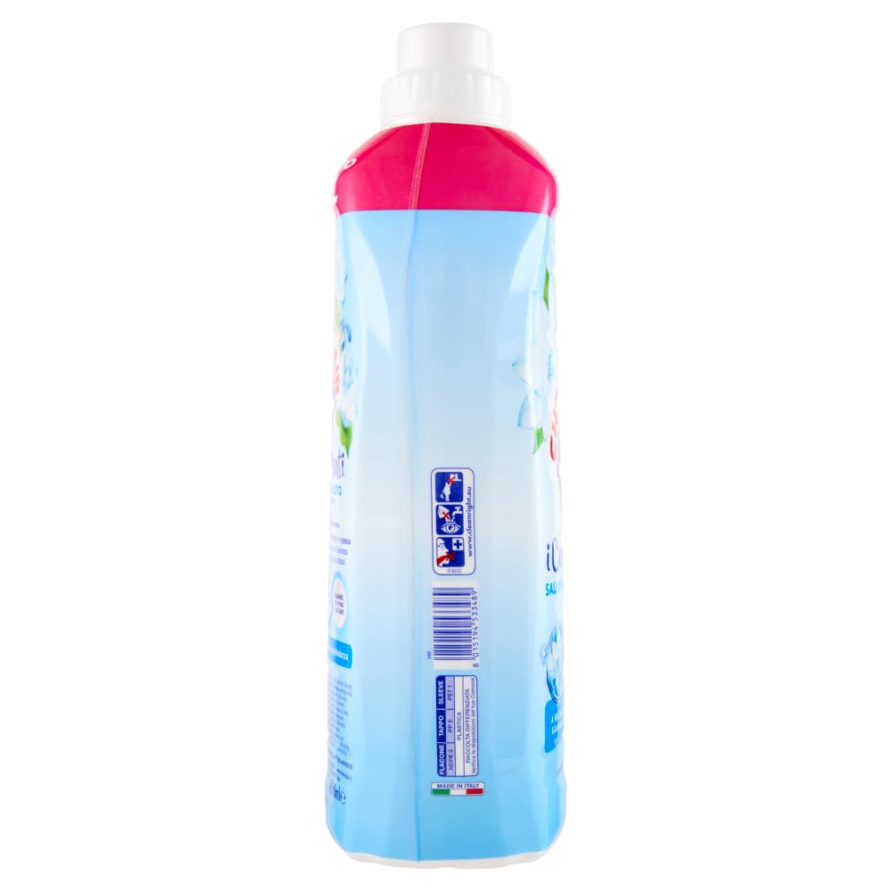 6x Chanteclair I Konzentrat Weichspüler, Meersalz und Lotusblume – 90 Waschgänge, 1800ml + Beni Culinari Kostenloser Schlüsselanhänger