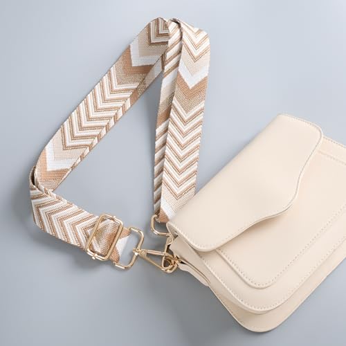 Image of chushui Metallic Thread Purse Strap for Women, Woven Replacement Bag Strap | Subtle Shine That Changes with the Light