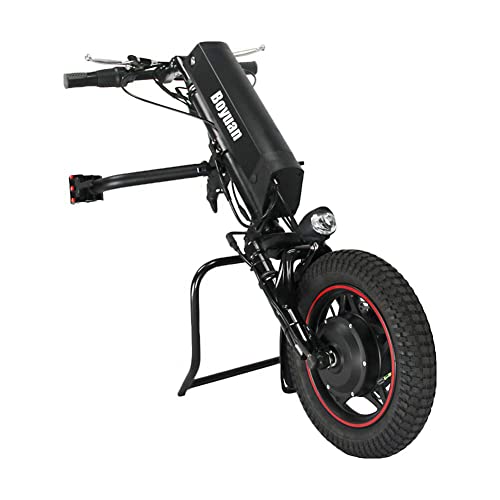 GMtes 350W Handbike Eléctrico para Silla de Ruedas, Motores para Silla de Ruedas, Convertir Silla de Ruedas Manual en electrónica con la luz Delantera,Batería de 36V/11.6AH