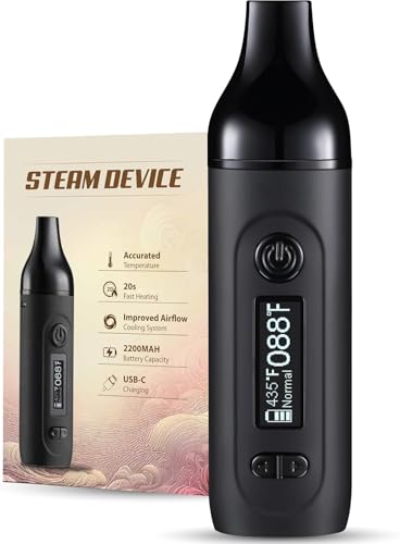 Vaporizer Cannabis IOUQ GeminiKit weed verdampfer kräuter mit LCD Display, Präzise Temperaturregelung, 2200 mAh Akku, Kompakte Größe für Unterwegs Vaporisator(Metallic schwarz) Vaporizer Cannabis IOUQ GeminiKit weed verdampfer kräuter mit LCD Display, Präzise Temperaturregelung, 2200 mAh Akku, Kompakte Größe für Unterwegs Vaporisator(Metallic schwarz)