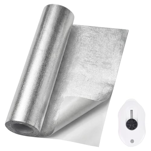 Estera De Protección Ttérmica Aluminizada Placa De Aluminio De Protección Térmica Alu Estera De Pprotección Térmica De Aluminio Y Fibra De Vidrio Autoadhesiva 0.2mm-Temperatura 300 , 60 X 200 Cm