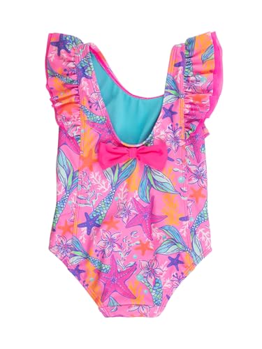 Image of RuffleButts Baby /Toddler Girls Ruffle Strap One Piece Swimsuit w /UPF 50+ Sun Protection