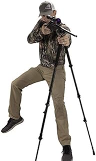 Axial Shooting Stick - Adjustable Tripod/Bipod/Monopod 61 inch by Allen® with Quick-Snap & Rubber Grip Cradle, Black