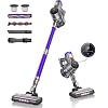 Aspirateur Balai sans Fil, BuTure 400W/33000Pa Aspirateur sans Fil Puissant avec Écran Tactile, 55 Min Autonomie & Batterie Amovible, Lumière LED, 4 en 1 Aspirateur Balai pour Sol/Tapis/Poil de Chien
