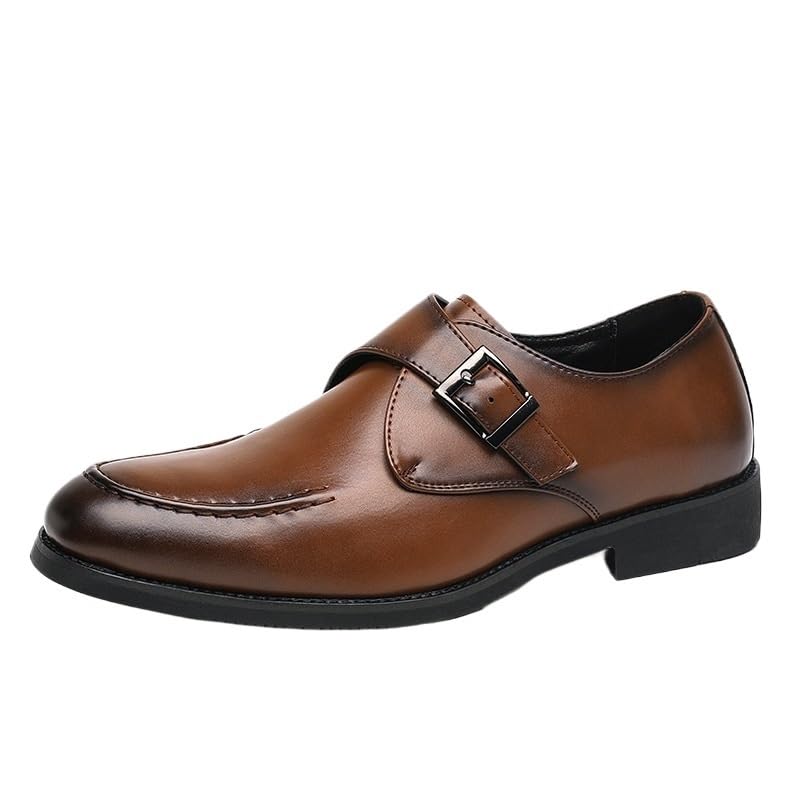 Luxury Men Slip On Oxfords Shoes Wedding Party Brogue Shoes Pointed Toe Men Dress Shoes Mens Waterproof Dress Shoes Leather Formal Business Shoes