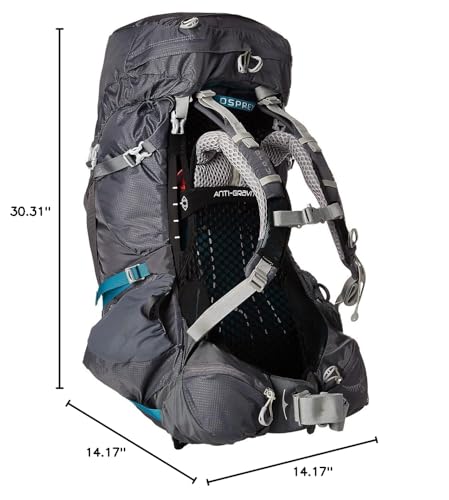 Mochila de mochila para mujeres Osprey Aura AG 50L gris miniatura 4