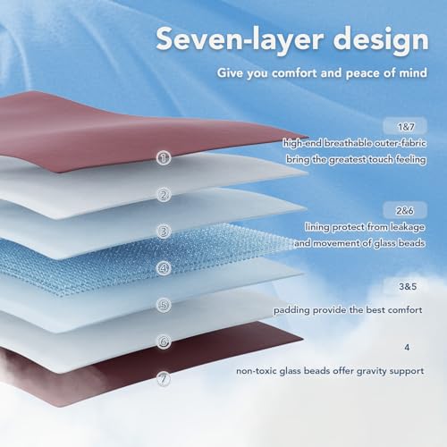 Topcee Weighted Blanket for Adults (15 lbs, 48" x 72") Twin Size Soft Cooling Heavy Blanket Sleeping, Apply to 130-160 lbs Body, Thick Breathable Blanket with Glass Bead, Easy Care
