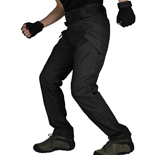 zuoxiangru - Pantalones tácticos de Combate para Hombre, Estilo Militar Negro Negro (XL