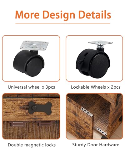 Megidok Gaiolas internas para gatos com caixa de areia escondida de madeira capa de urina embutida p