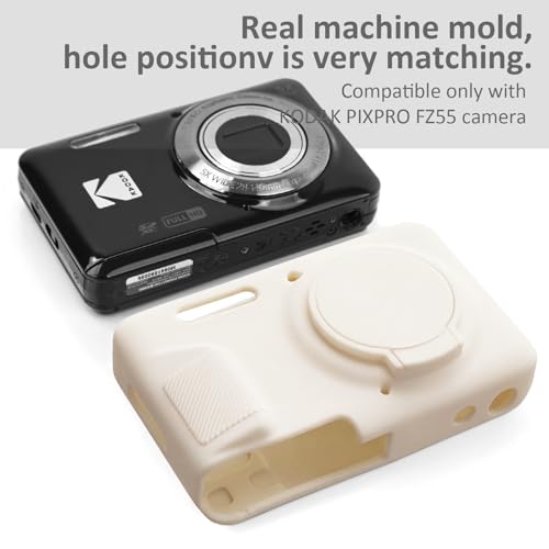 Funda silicona para KODAK PIXPRO FZ55 color off-white miniatura 2