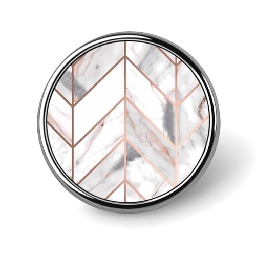 Aluminium Alloy Round Badge Brooch Pins for Men Rose Marble Design Background Brooches Elegant Pin for Women Fashion Button Badges Brooch Badge for Hats Jackets Shirts