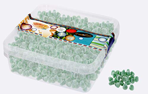 Deine Naschbox - Fruchtgummi Menthol Eukalyptus Hütchen - 1kg Box - XL Großpackung Cover