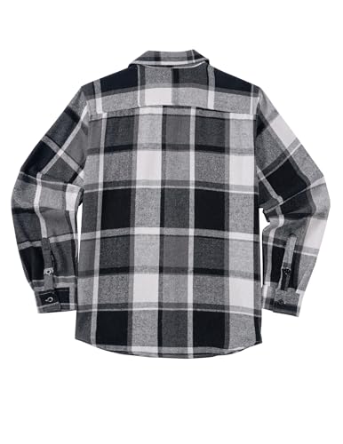 Image of COOFANDY Mens Flannel Shirts Long Sleeve Plaid Shirt Jacket Button Down Shirt with Pockets