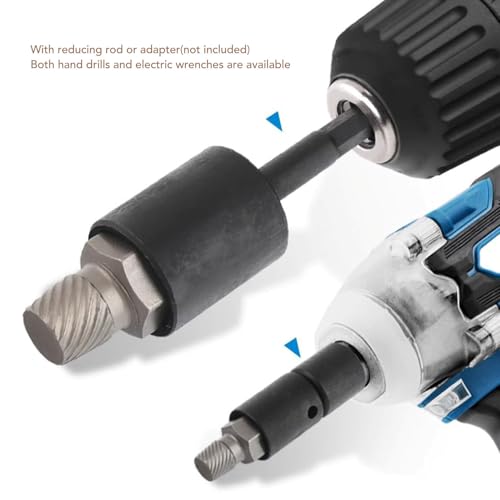 VNNHGB 15Pcs Screw Extractor Set, Hex Head Easy Out Cr Mo Damaged Broken Bolt r Tool Kit, Left Hand Screw Design Bolt Extractor Set with Plastic Case - Image 3