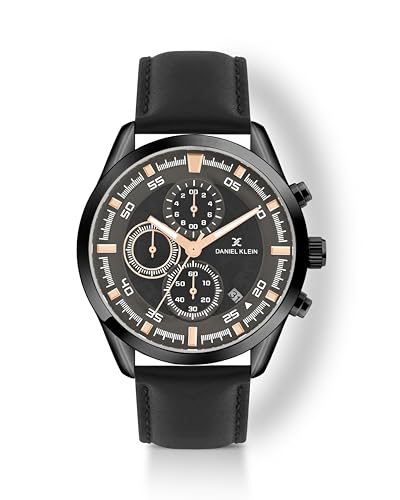 Image of Denial Klein Attractive Dial Leather Strap Watch for Men