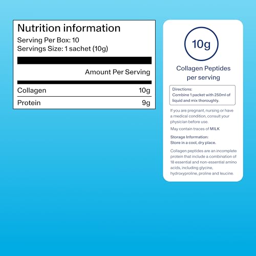 Vital Proteins Collagen Peptides, Powder Collagen Supplements in Travel Packs, Unflavoured, Skin Hair Nail Joint Health 10g per Serving 10 Packets (10ct per Box)