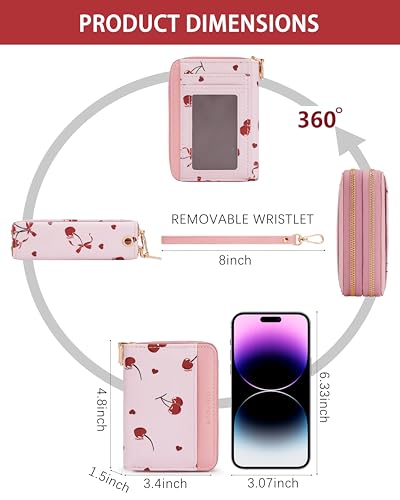 Image of Bows&Cherry Credit Card Holder for Women,Accordion Wallet