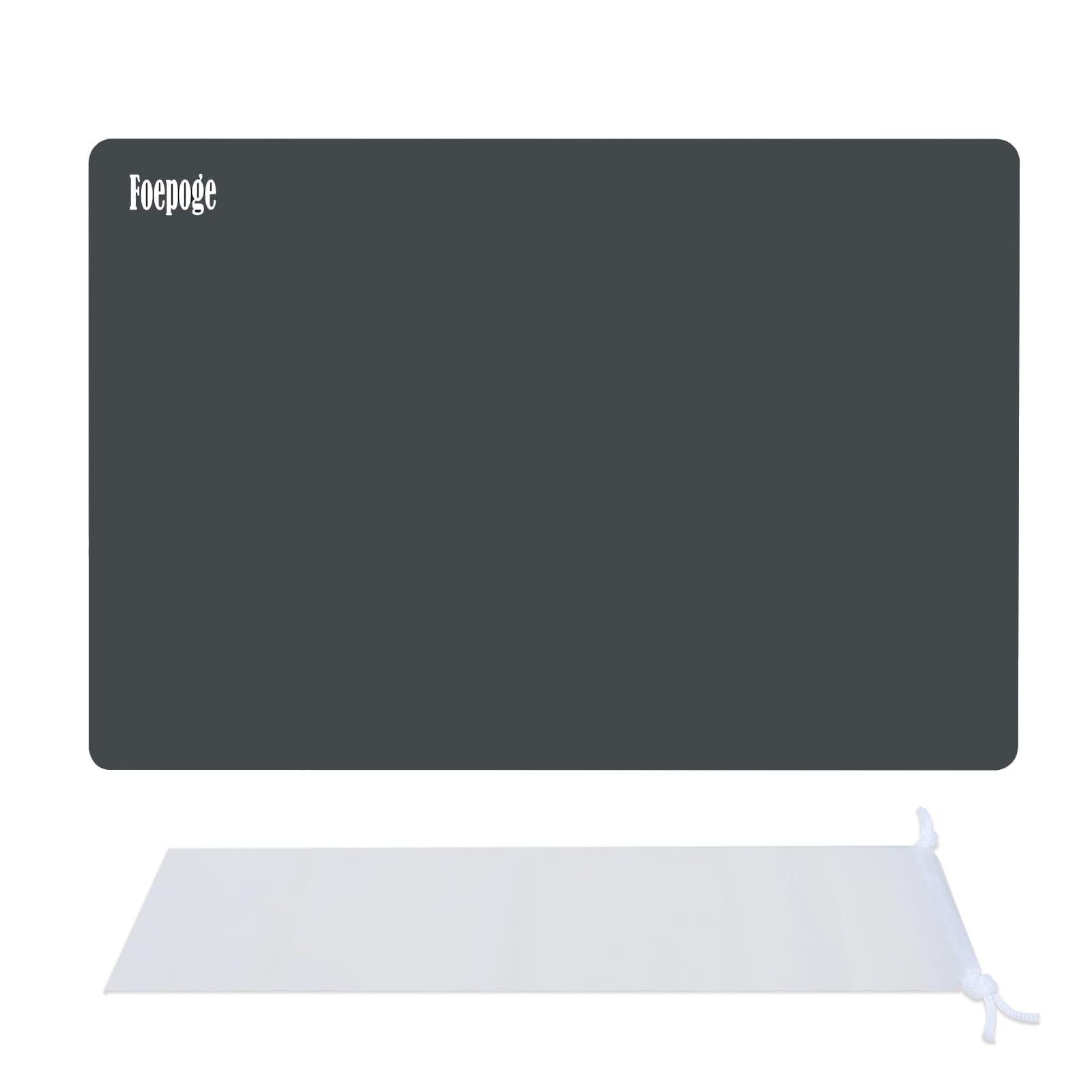 Large Size Silicone Craft Mat, 1mm Thick Silicone Sheet for Resin Molds, Nonstick DIY Crafting Painting Pad, Multipurpose Heat Resistant Food Grade Placemat 23.6"x15.7" - Dark Gray