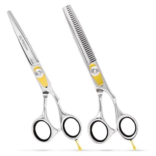 Equinox Professional Razor Edge Hair Cutting/Thinning Scissor Set/2, 6.5