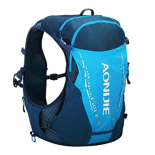 Running Hydration Vest Comfortable Multi-Functional Hydration Backpack for Hiking Climbing Cycling Marathon (Blue,S/M)