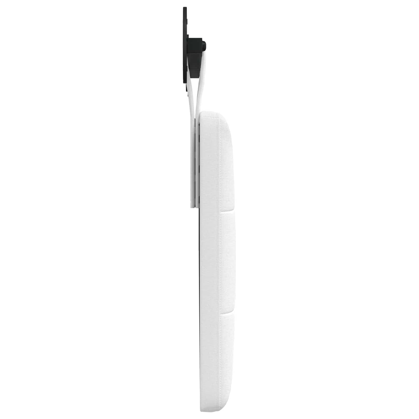 Cabecero colgante de tela blanca, 130 x 55 x 5 cm, juego de 2 unidades con fijación a la pared, cabecero tapizado para dormitorio, habitación de invitados, cama doble, cojín de lectura