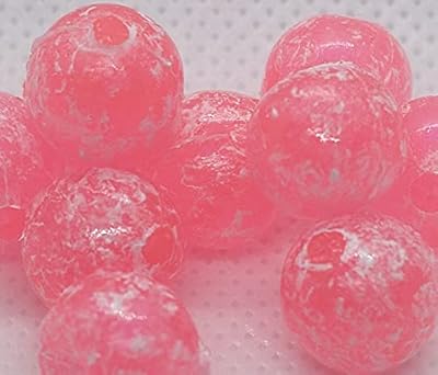 BnR Tackle SBMP12 Soft Beads, 12 mm, Mottled Pink, Neutral Buoyancy, 10/Pack