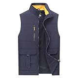 ♠ Design Diseño de cremallera, sólido como una roca, práctico, diseño multibolsillo, almacenamiento conveniente, clasificación clara, buena caída, color fuerte, ajuste perfecto, comodidad práctica para el cuello