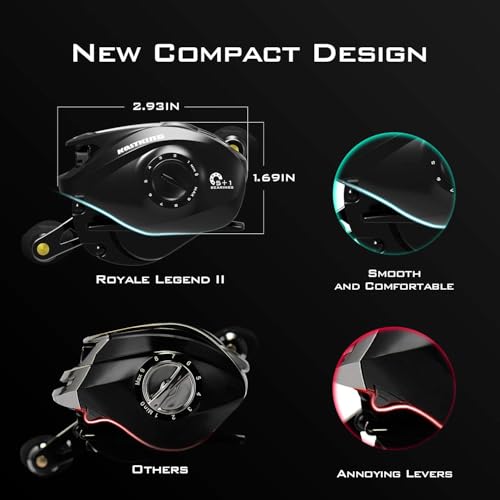 Image of KastKing Royale Legend II Baitcasting Reels, Gear Ratio 7.2:1, Right Handed Fishing Reel