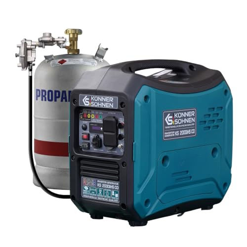 Konner & Sohnen KS 2000iHS CO Dual Fuel Inverter Generator, 2000W, LPG/Gas