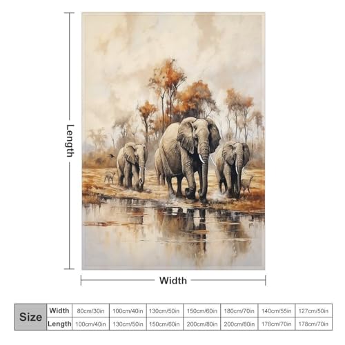 Plaid éléphant couverture en flanelle douce 140x180cm - 6