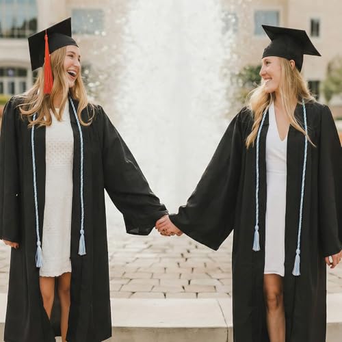 Image of GraduationMall Graduation Polyester Honor Cord 68 inch SkyBlueWhite