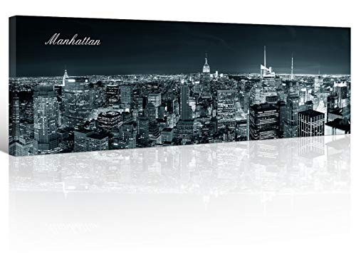 Manhattan Skyline Wall Art for Living Room Cityscape Canvas Modern