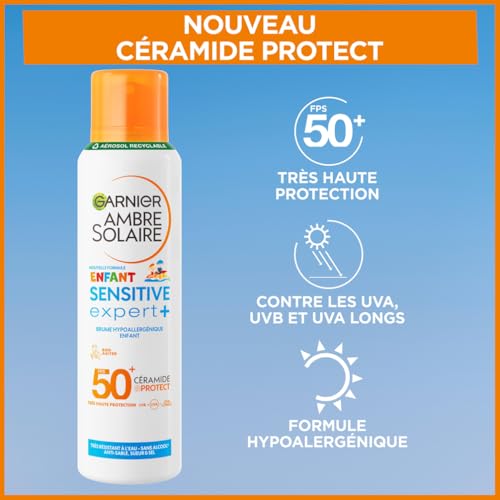 Brume Solaire Enfant Corps Spf 50+ Hypoallergénique Sensitive Expert+ Garnier Le Spray De 150ml - vue 4