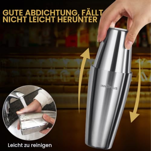 Cocktail Shaker Set, 27oz 800ML 8-teiliges Edelstahl Cocktail Set – Ansicht 3