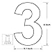 Upgraded 8 Inch Floating House Numbers-Anti-Fade Modern Aluminum Address Numbers for Home/Mailbox/Building/Easy to Install/Black/Number 3