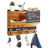 【Perfekte Kombination aus Stil und Funktionalität】 Diese Schlüsselbrett Holz-Halterung kombiniert natürliches Holz mit eleganten Metallhaken und ist sowohl ein praktisches Aufbewahrungstool als auch ein dekoratives Kunstwerk, das die Ästhetik Ihres Wohnraums bereichert.