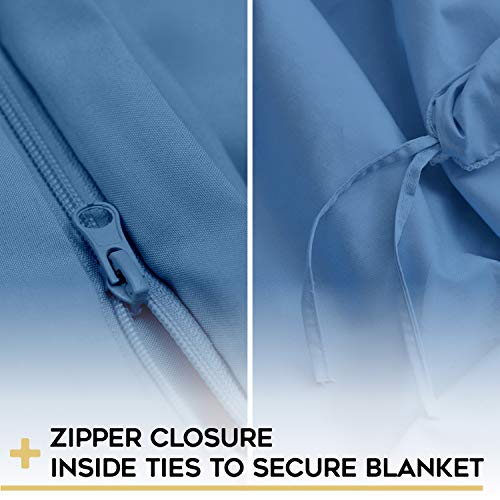 Ynm Cotton Duvet Cover For Weighted Blankets (41''X60'') - Monaco Blue Print #TOP2