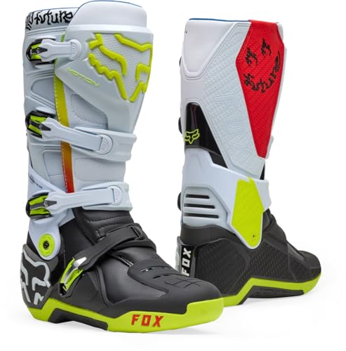 FOX Motion Hello Future Special Edition Stivali da motocross, rosso/nero/bianco, 11.5