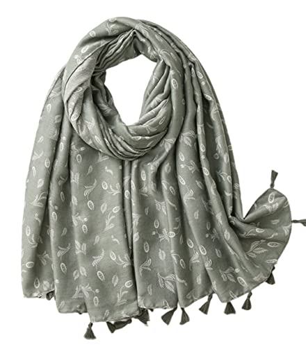FAIRYGATE Damenschal Tuch Damen Schals & Tücher für Frauen Graugrüner Paisley Schal XXL Halstuch Farbwahl 30 Farben 68009