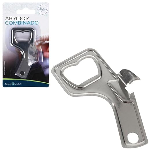 Abridor de garrafas combinado, abertura de latas, Em inox, Abridor de latas, Utensílio de cozinha, Abridor de garrafas