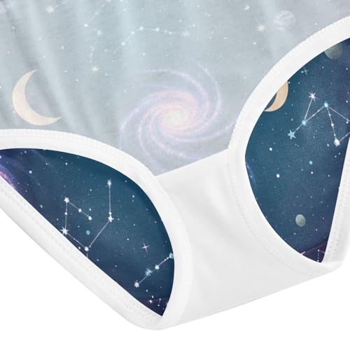 Toddler Girl Panties, Night Sky Constellations Cotton Underwear Girls, 2–8 Years4