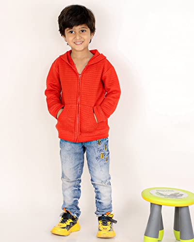Image of The Mom Store Winter Jackets for Kids | Cute Sweatshirt and Cool Hoodies for Baby Boy and Baby Girls | with Zippers | Hoodie Cap