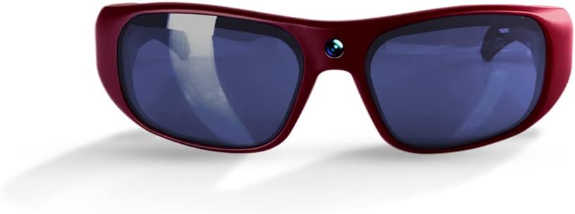 GoVision Apollo 1080p HD Camera Glasses Water Resistant Video Recording Sport Sunglasses - Maroon