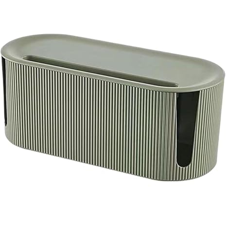 Scatola Cavi con Coperchio, Scatola Nascondi Fili, Gestione Cavi Box, Scatola per La Gestione Dei Cavi, Scatola Organizer per Cavi, per Nascondere i Cavi eLa Striscia di Alimentazione (Verde)