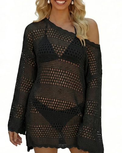 Image of CoCozy Swimsuit Coverup for Women, Crochet Bikini Beach Cover Up