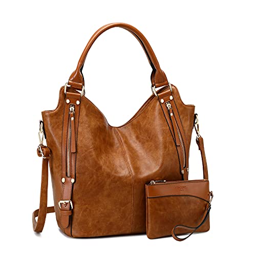 Image of Women Tote Bag Handbags PU Leather Fashion Hobo Shoulder Bags with Adjustable Shoulder Strap