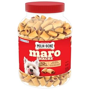 Milk-Bone MaroSnacks Small Dog Treats with Real Bone Marrow, 40 Oz. Canister