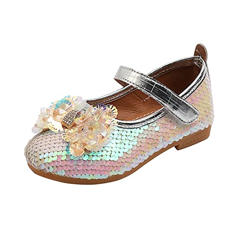 Boots for Girls Size 5 Cute Girls Casual Shoes Colorful Sequins Shiny Bow Flat Bottom Lightweight Comfortable