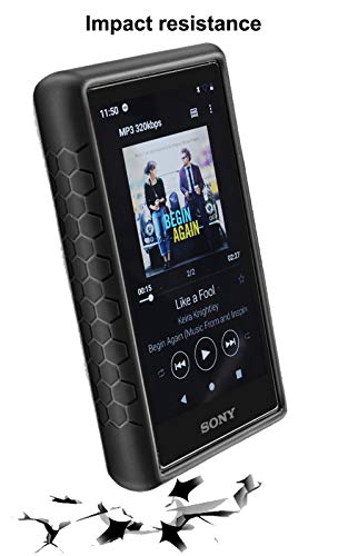 Image of BestforYou for Sony Walkman NW-A100 A105 A106 Case,Anti-Skid Anti-Knock Shockproof Armor Full Protective Skin Case Cover for Sony Walkman NW-A100 A105 A105HN A106 A106HN A100TPS (Black)
